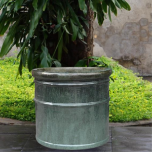Desna Glazed Cylinder - Moss Green